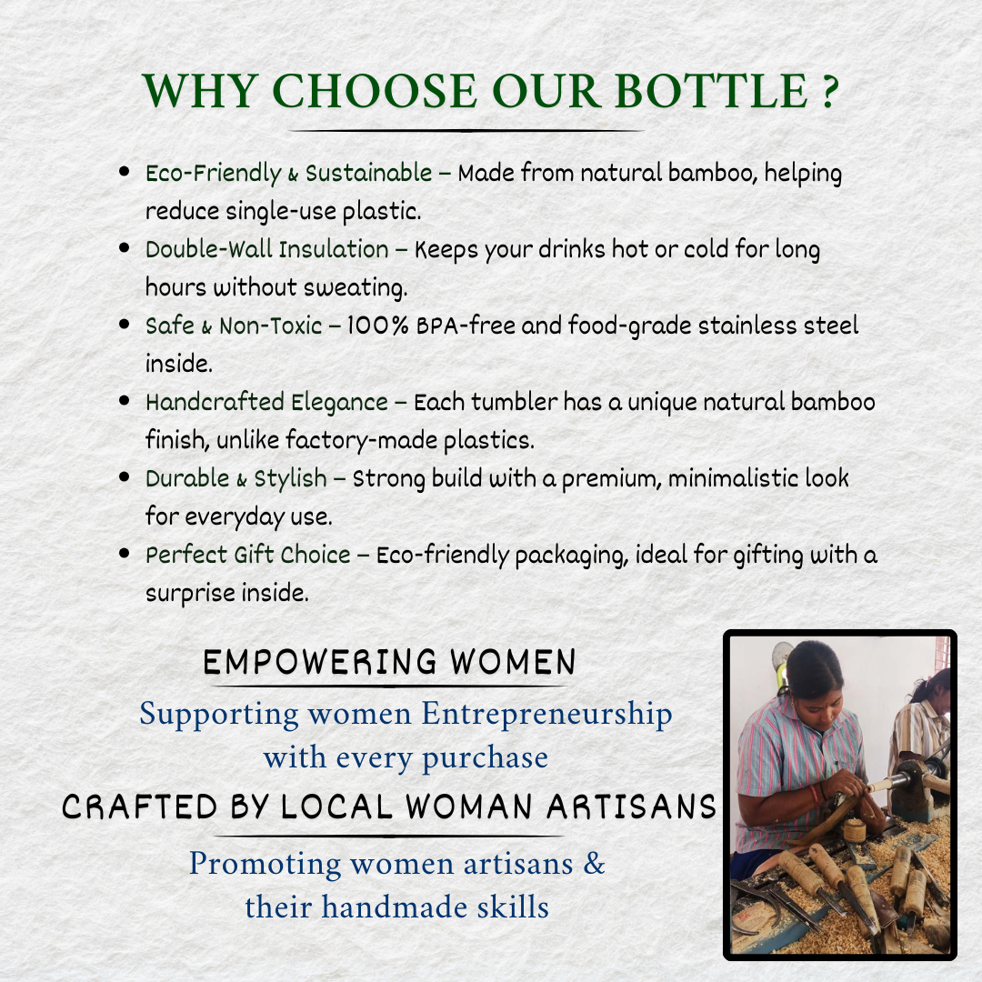 Stylish Bamboo Bottle 450ml - Image 7