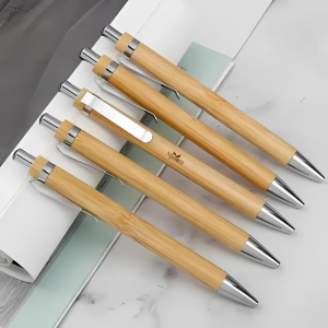 Eco- Friendly Bamboo Ball Pen | Sustainable, Stylish & Durable | Blue Ink (Pack of 5)