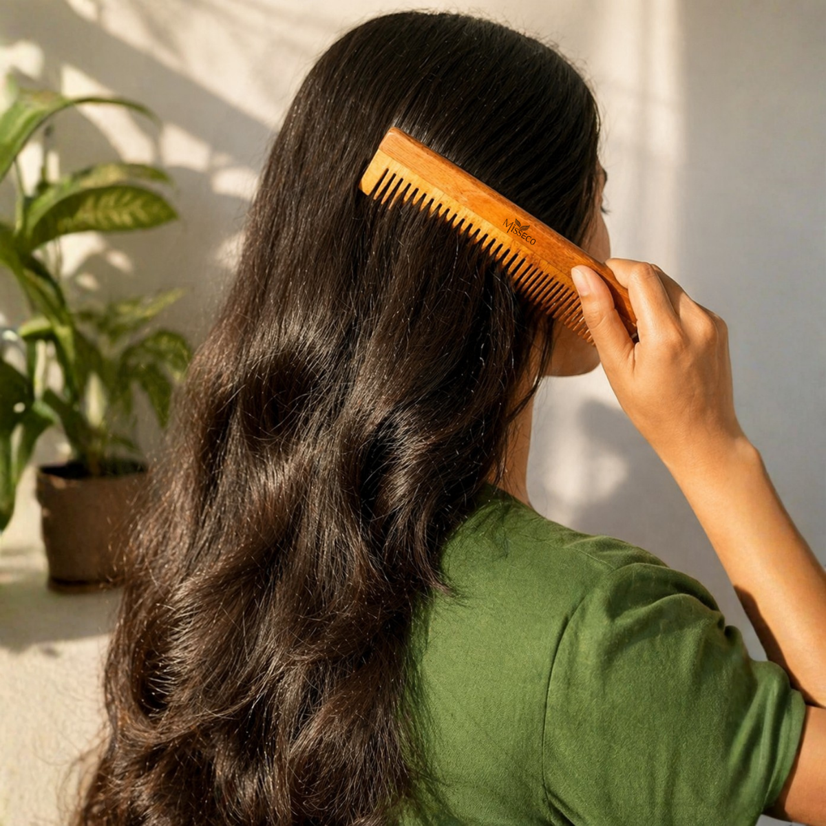 Premium Neem Wood Comb Set Pack Of 3 | Oil Treated - Image 3