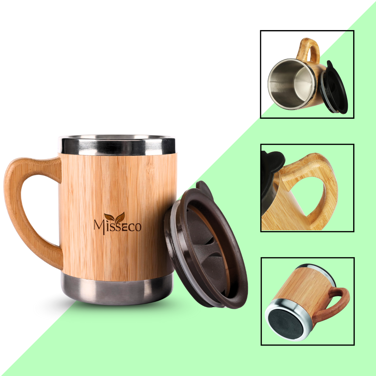 MissEco : Drinkware Duo - Premium Coffee Mug & Sipper Combo - Image 2