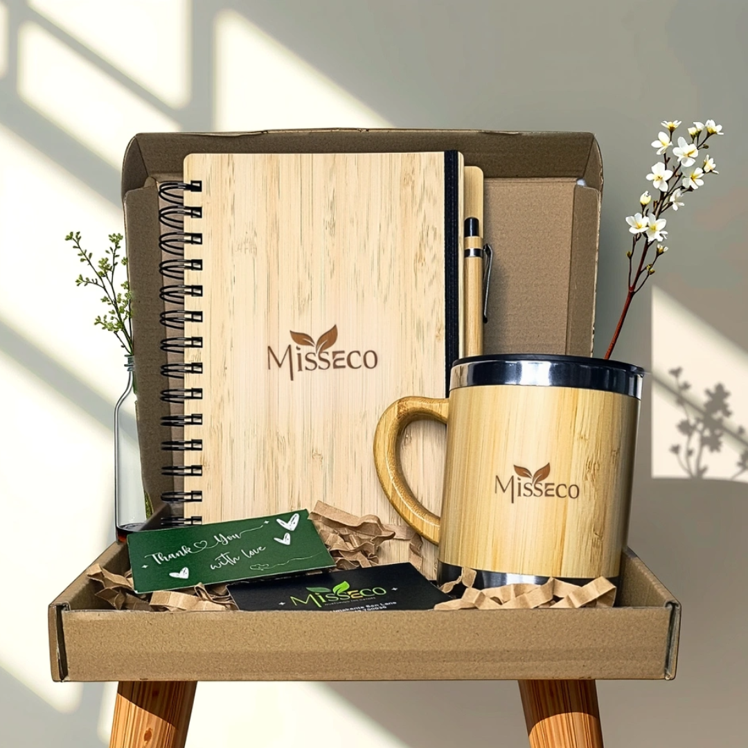 Bamboo Writing & Coffee Gift Set
