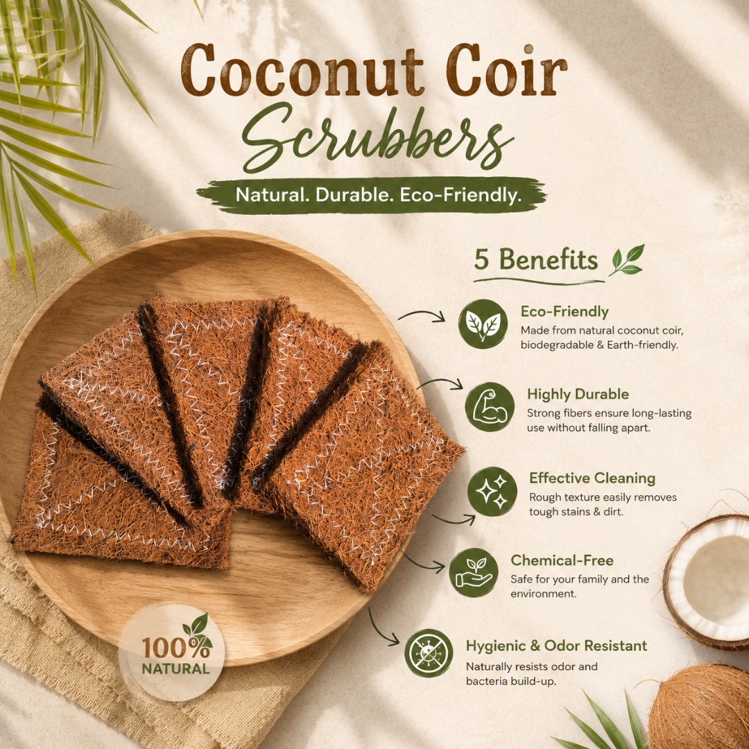 Coconut Coir Scrubber Pack of 5